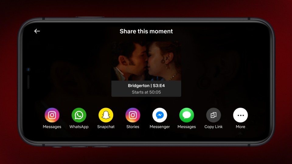 A new Moments button will appear at the bottom of the screen when you're watching Netflix content