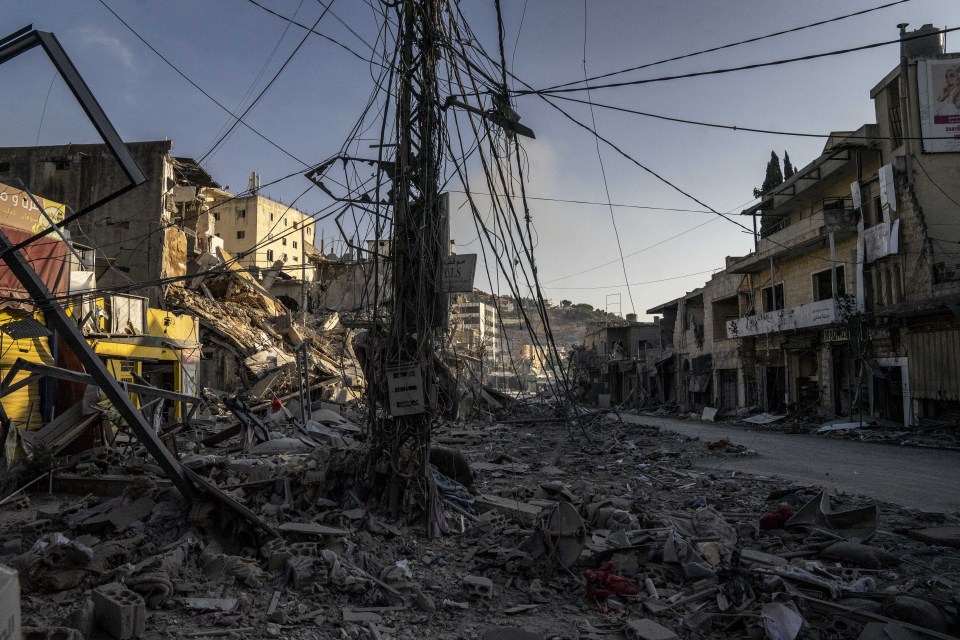 A view of damage after the Israeli attack on Nabatiah, Lebanon