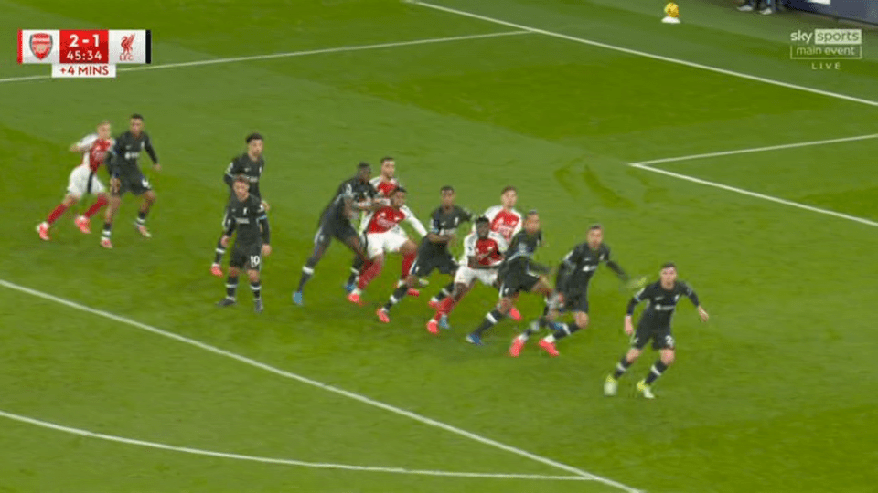 Crucially, two players got between two Liverpool defenders to cause chaos