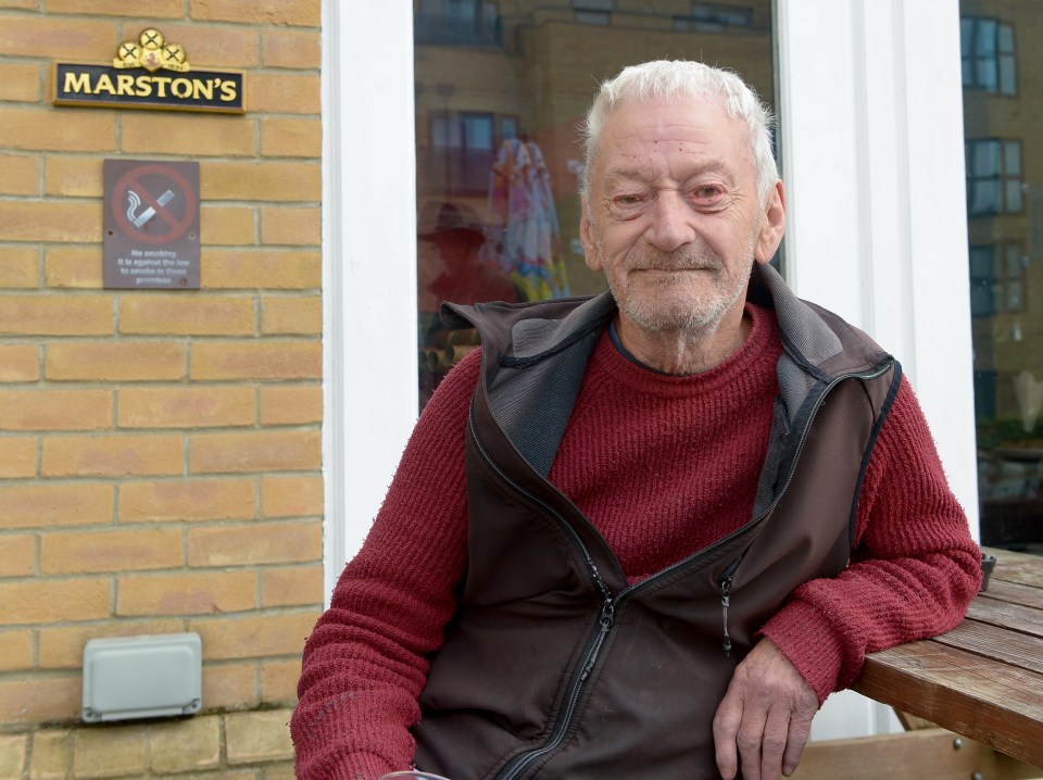 Mr Danny Dove, 78, spoke from the comfort of the local pub, the Monkfield Arms