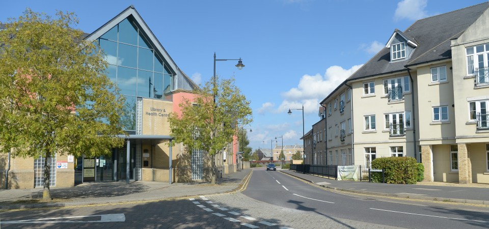 The centre of Cambourne, Cambridgeshire, has been described as a 'ghost town'