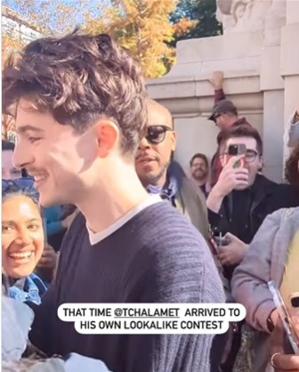 The scenes of Timothee arriving quickly went viral