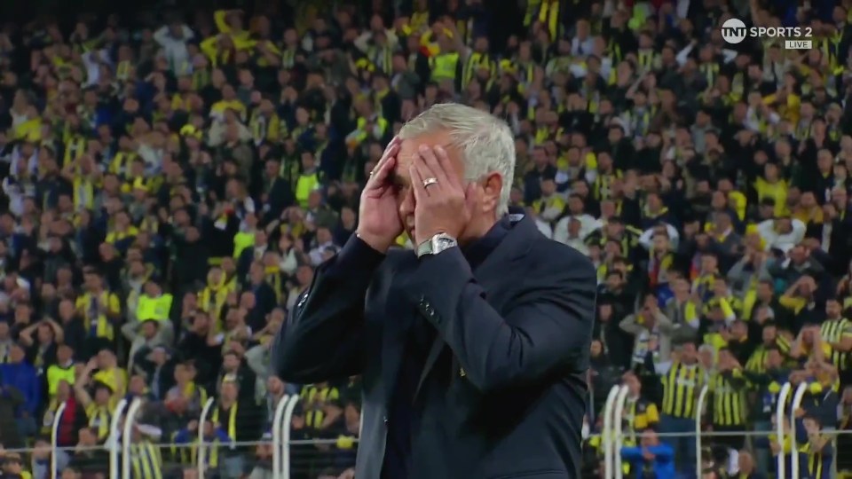 The Fenerbahce boss was left stunned on the sidelines