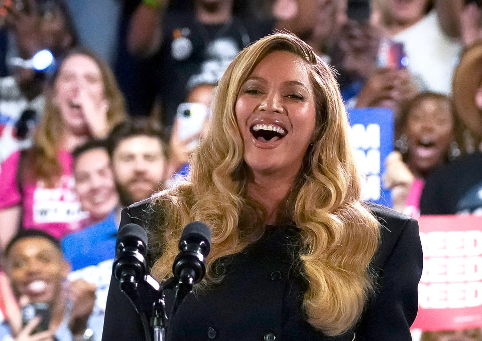 Beyonce at a Kamala Harris rally. Rachel Reeves is a huge Beyonce fan