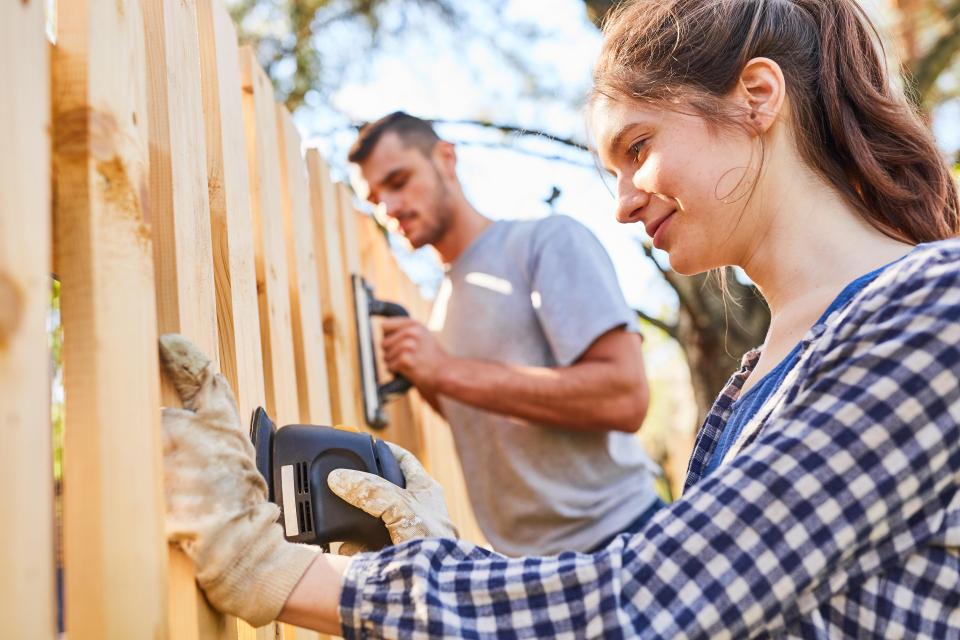 YouTube viewers described the privacy wall as the 'best' home improvement they've seen (stock image)