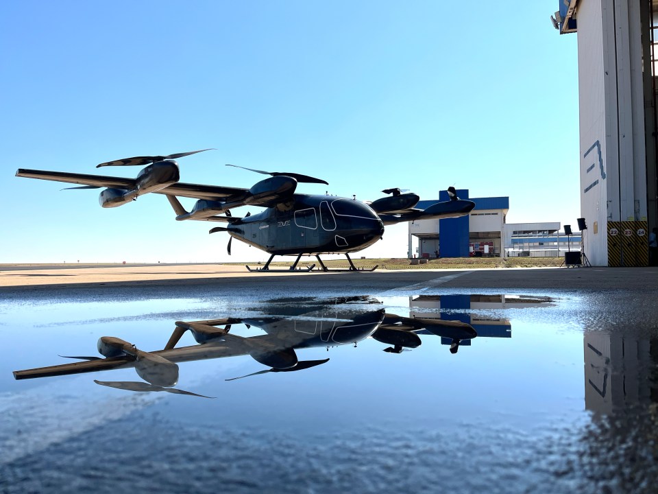 A model of what Eve's eVTOL will look like once it's operating