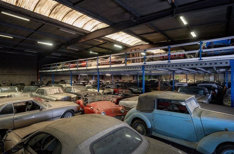 A collection of 230 classic motors collected over a period of 40 years was discovered last year