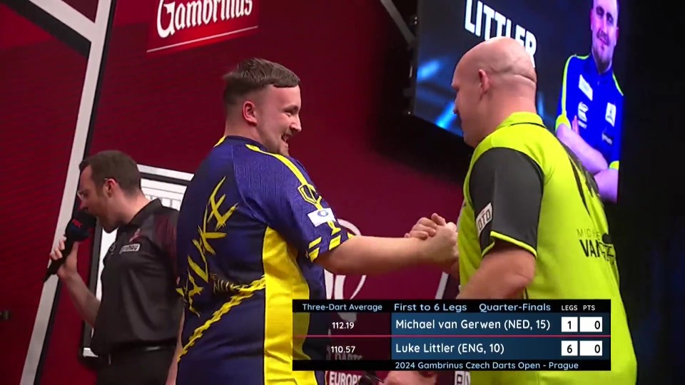 Luke Littler and Michael Van Gerwen put on a match for the ages at the Czech Darts Open