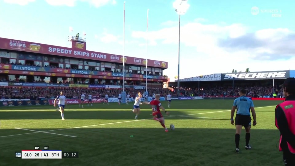 So the fly half picked up the ball and drop kicked it over the posts instead