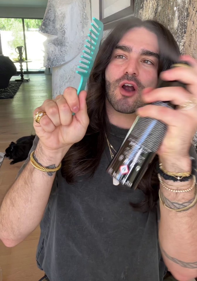 TikTok user and hair expert Matt recommended applying hairspray to your comb or brush for the best results