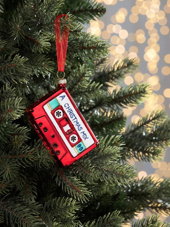 John lewis cassette tape Christmas bauble