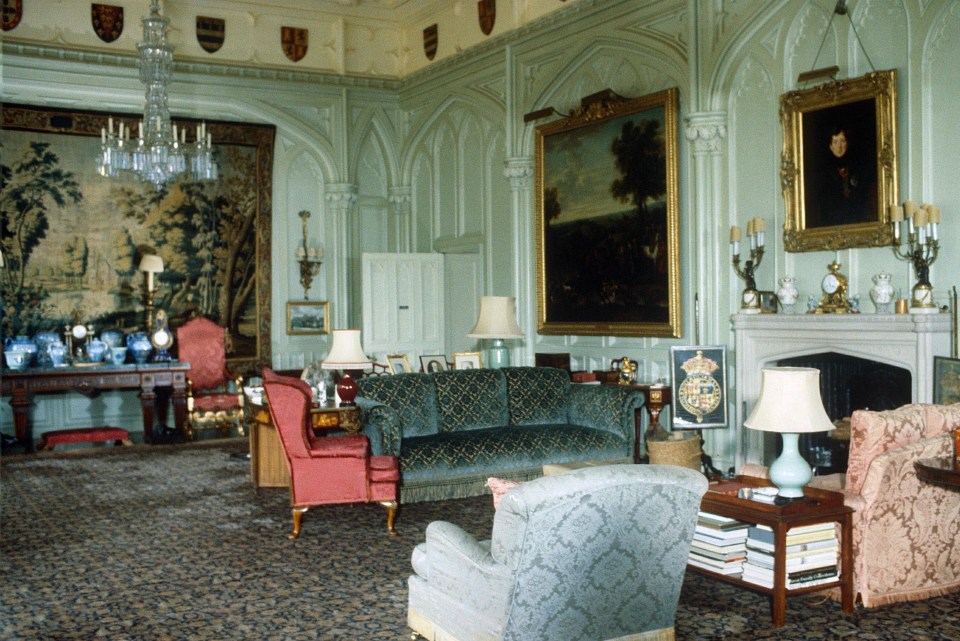 The grand drawing room at Royal Lodge