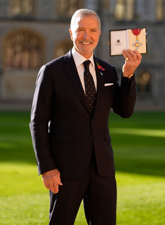 Charity fundraiser Graeme Souness was made a CBE at Windsor Castle