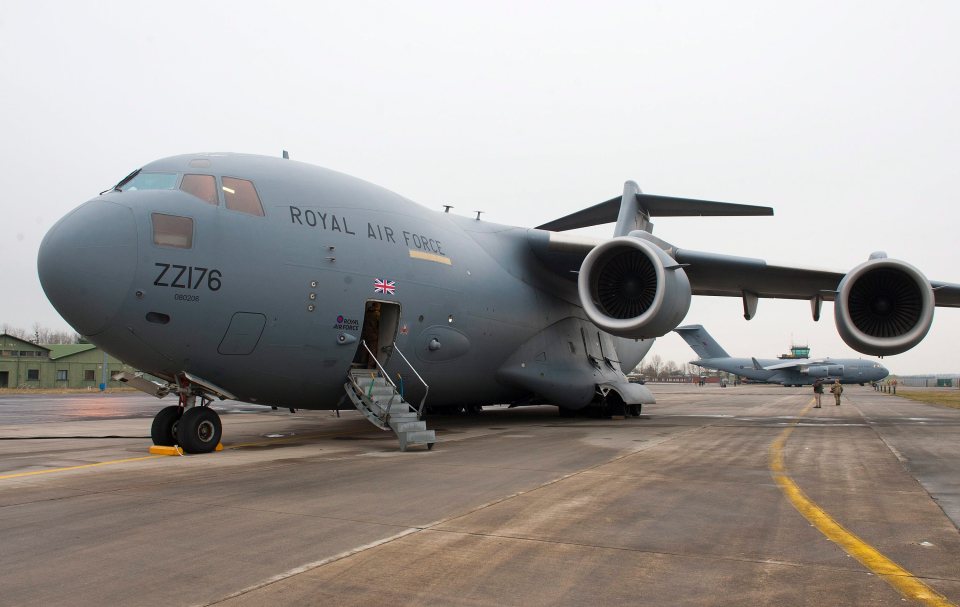 The RAF scrambled a C-17 Globemaster medevac jet with an onboard intensive care unit (stock picture)