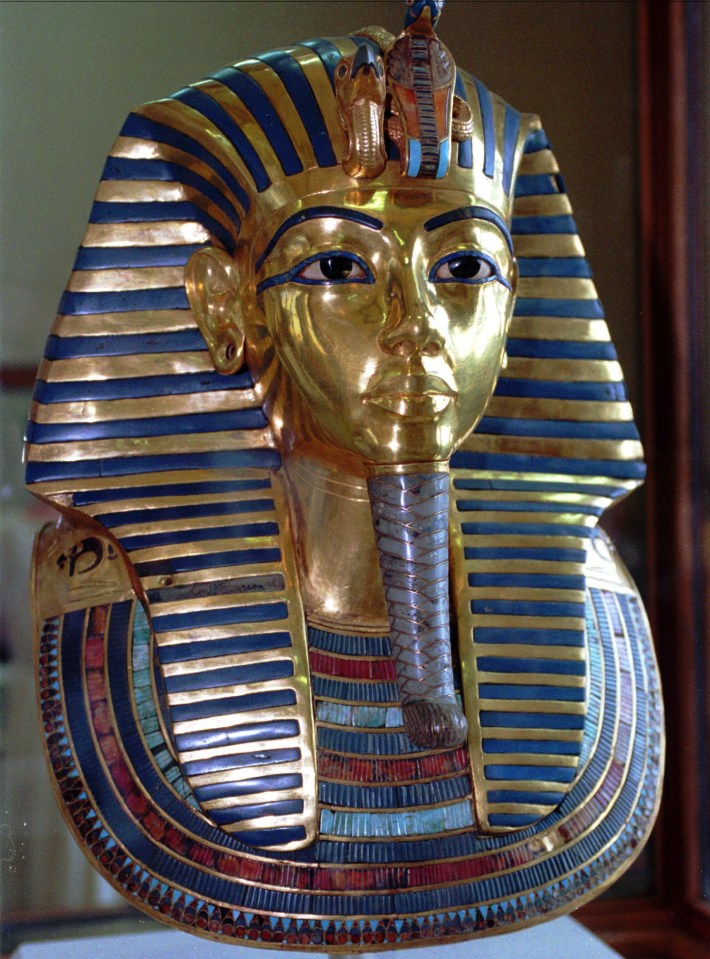 King Tut's iconic gold death mask that is now thought to have not belonged to him originally