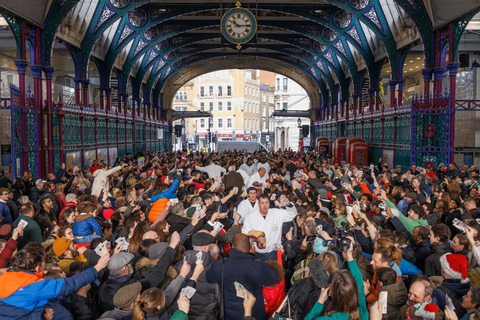 The market's Christmas Meat Auction last year