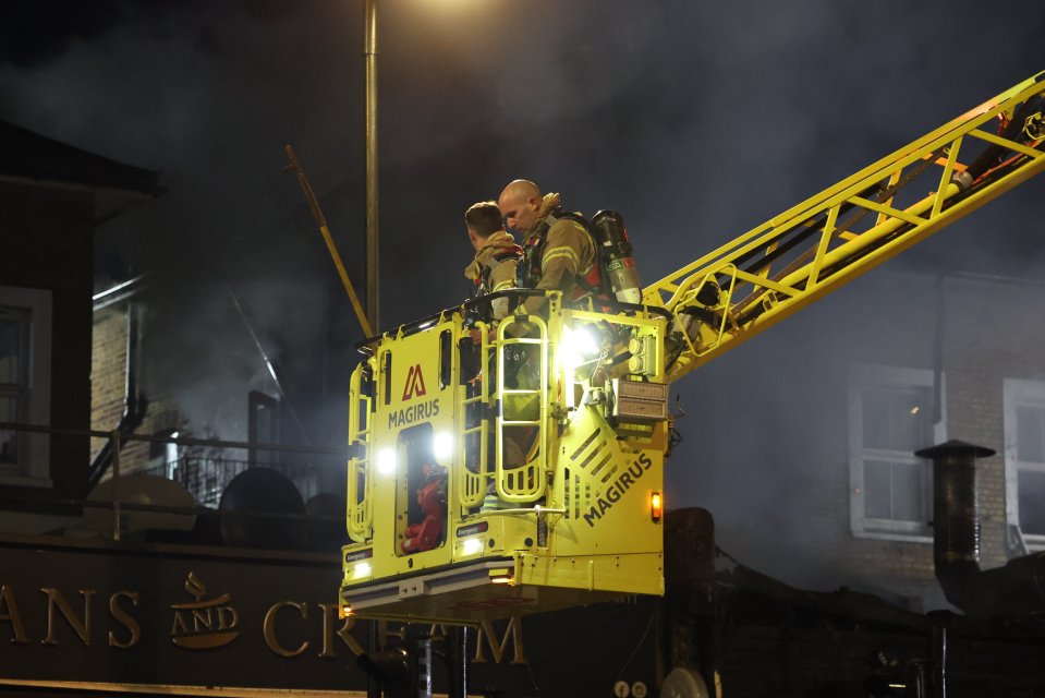 Around 100 firefighters and fifteen fire engines attended the scene