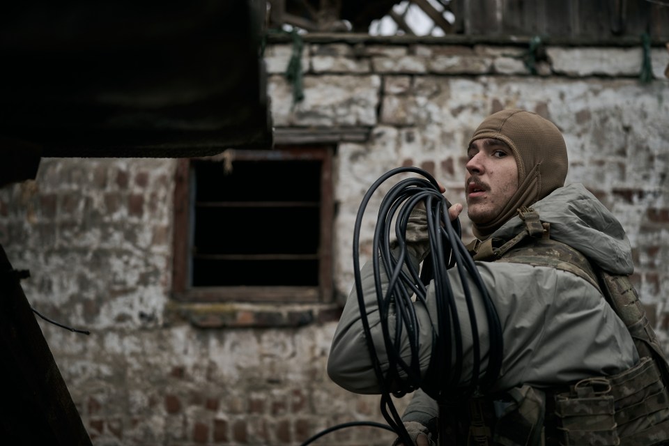 A Ukrainian sapper unit performs a raid along the Pokrovsk frontline, near Myrnograd, Ukraine