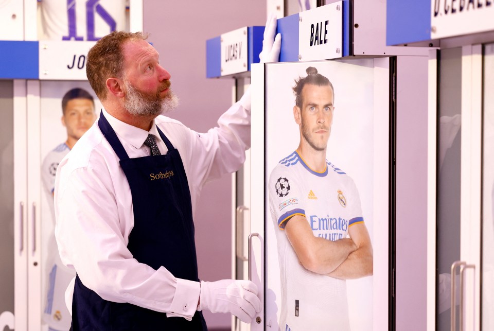 Gareth Bale's locker is among the star-studded selection