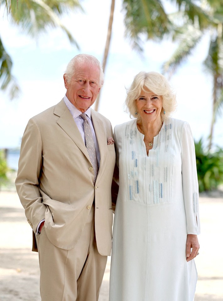 Charles and Camilla pictured during their state visit to Samoa