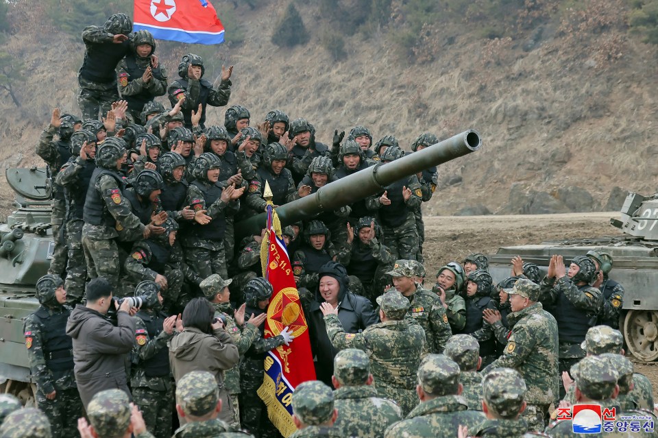 Kim Jong-un meets with troops in March