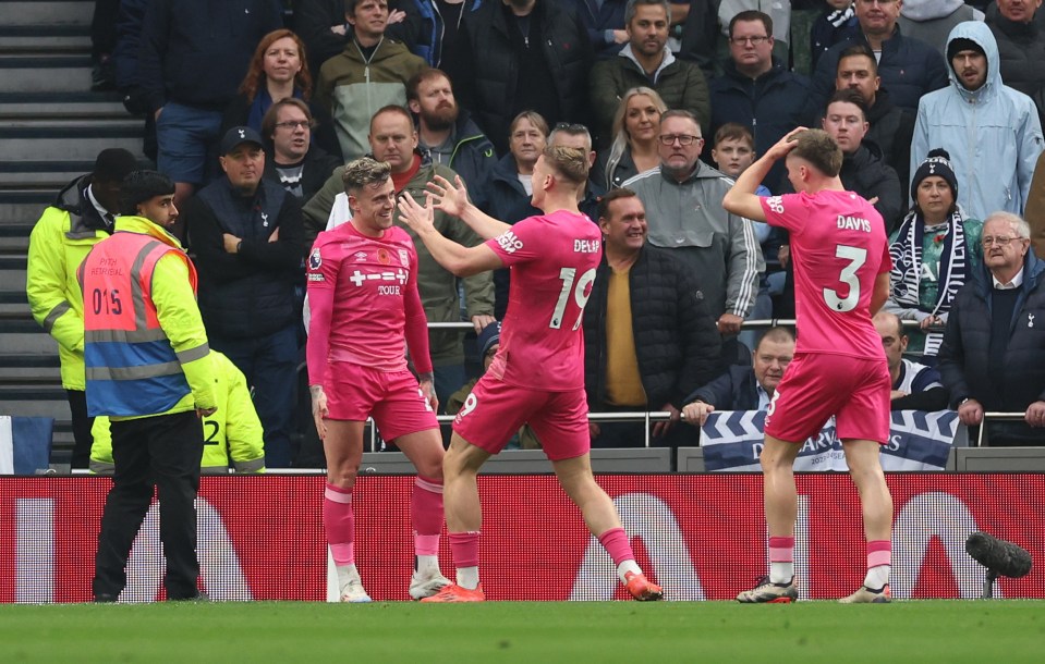 Ipswich debuted their pink third kit for their trip to Tottenham