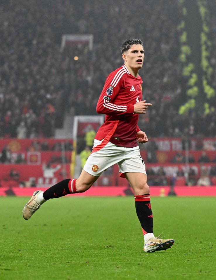 Alejandro Garnacho had a muted celebration after scoring against Leicester in Man Utd's 3-0 win