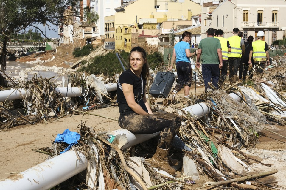 A view of the disaster zone as search and rescue efforts and aid delivery process continue