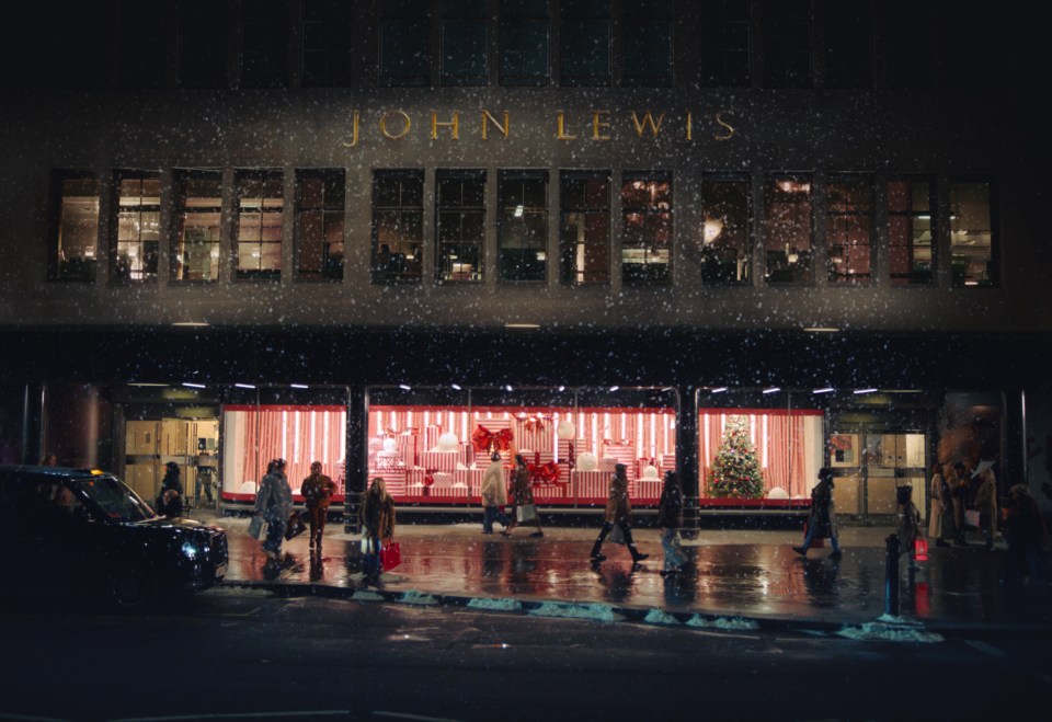 The advert was filmed in the John Lewis store on Oxford Street