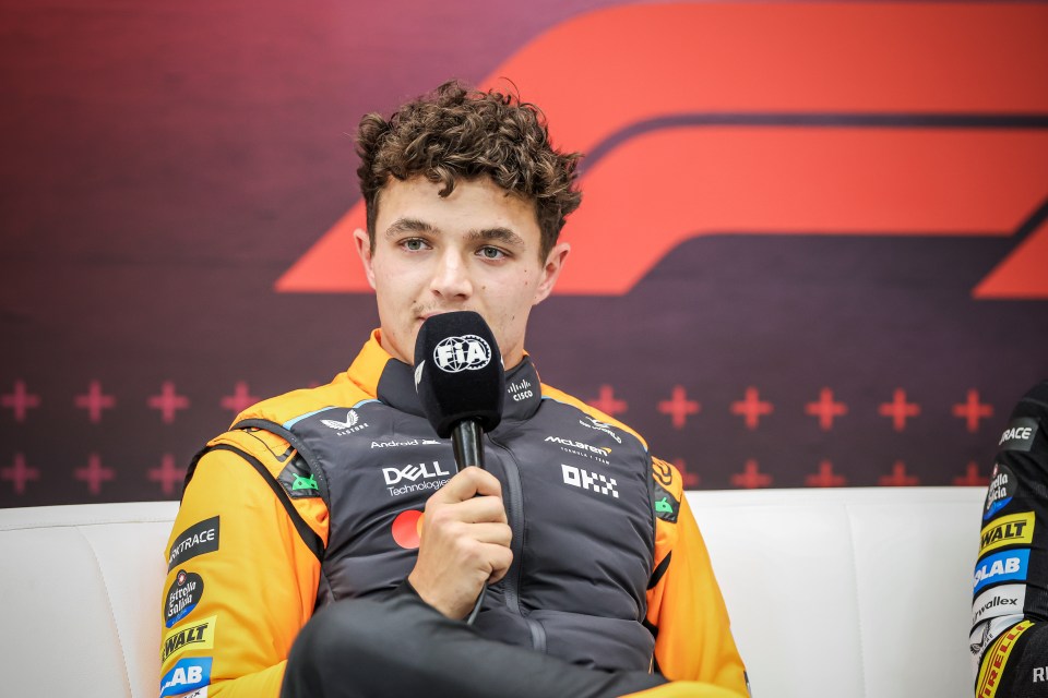 Lando Norris accidentally swore in a press conference