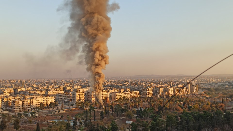 The view of the city following a chilling strike