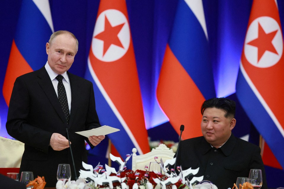 Putin and Kim, pictured in June, are allies