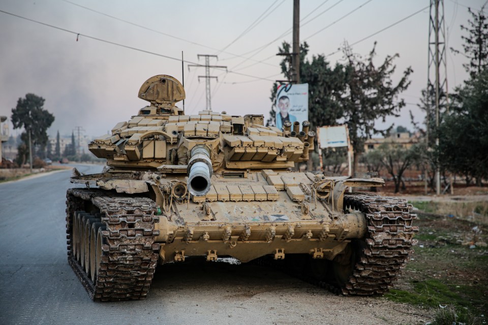 Rebel tanks entering Aleppo