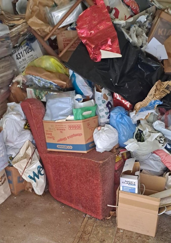 The rubbish-strewn house Keighley, West Yorkshire, caused quite a stir on social media