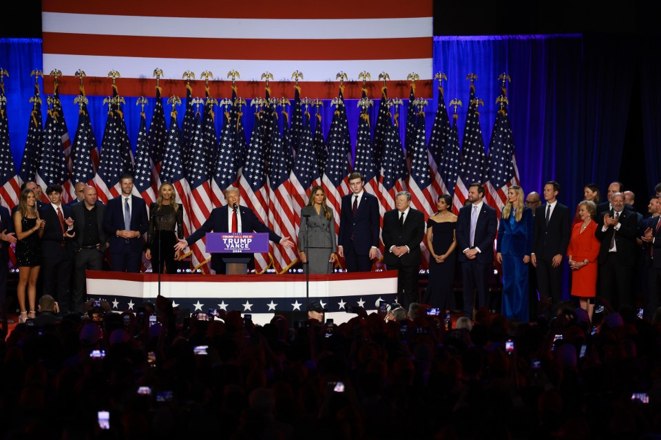 Donald Trump celebrated his election victory in Florida