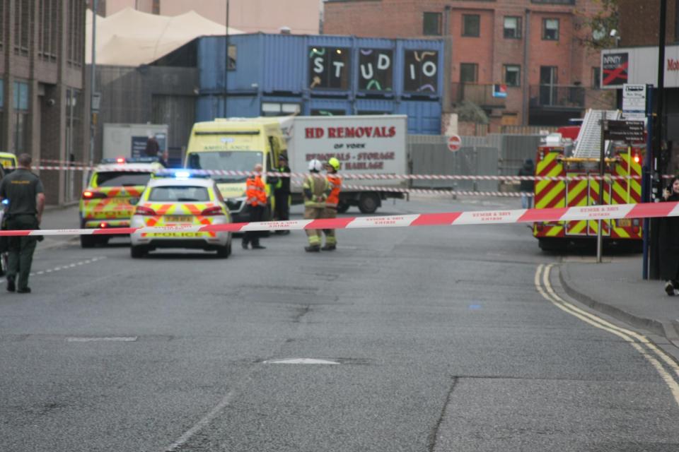 A police cordon remained outside Ryedale House yesterday evening