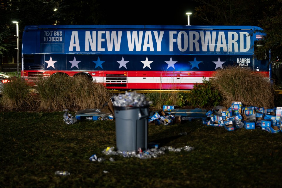 The scene from the Democrats' election night watch party