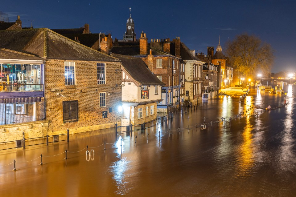 The River Ouse has burst its banks in York