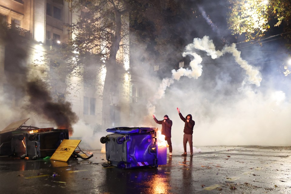 Riots sparked after the country’s Prime Minister announced he would suspend its long-standing bid to join the EU to 2028