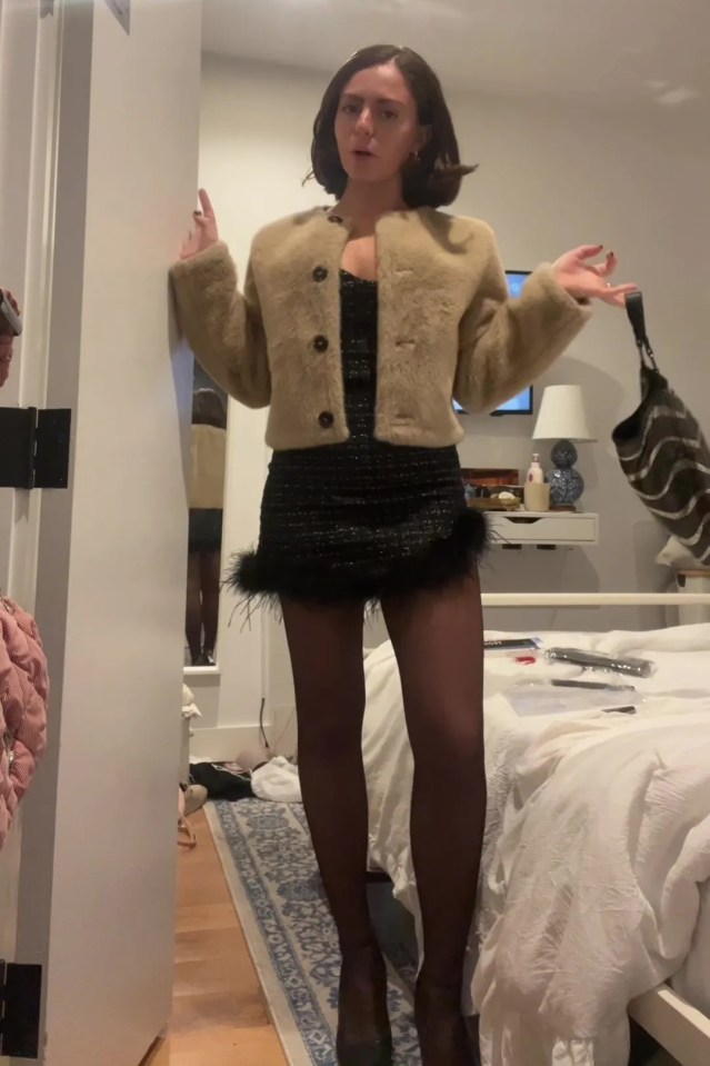 TikTok user Rachel showed her followers the winter fashion hack she uses for her tights