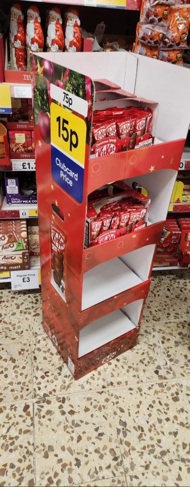 Tesco has slashed the price of its Kit Kat Santas