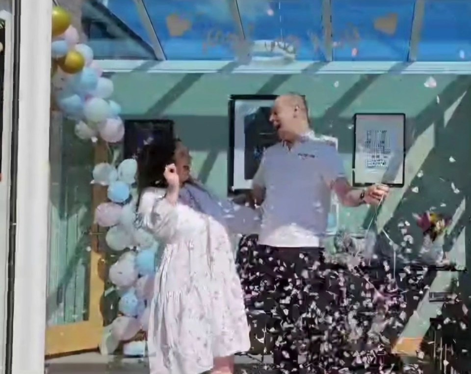 Chris Wakelin and his partner Lucy had a gender reveal moment in September