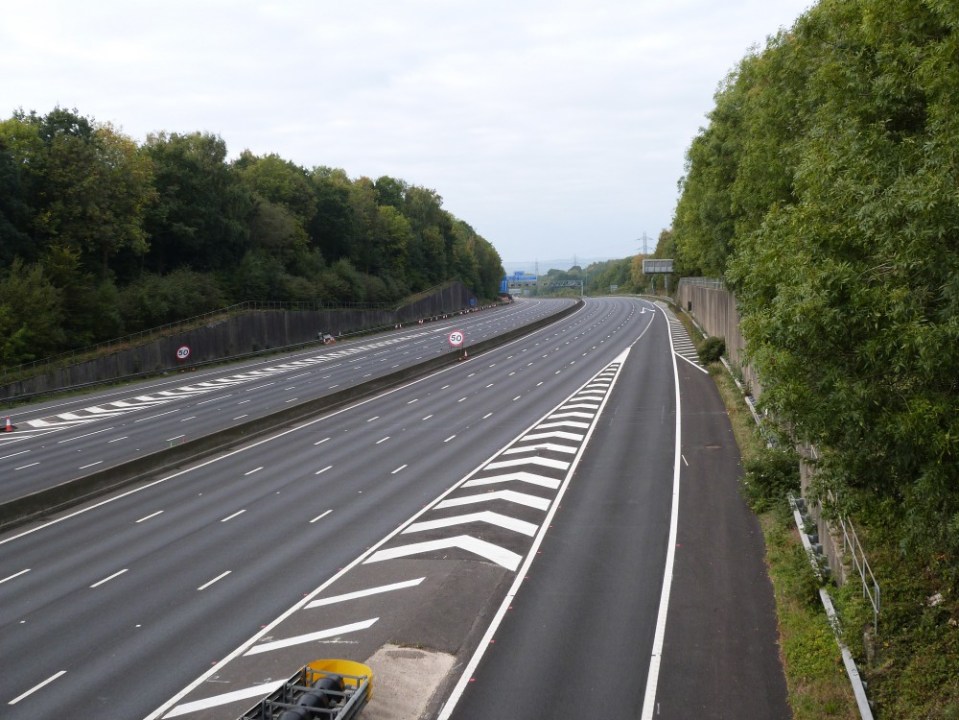 The motorway will be closed between junctions 9 and 7