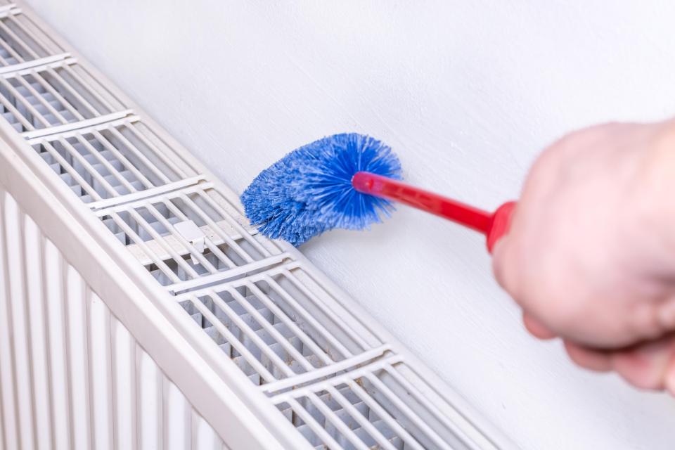 A radiator brush is vital to cleaning it properly, but you can make one if you don't already have one