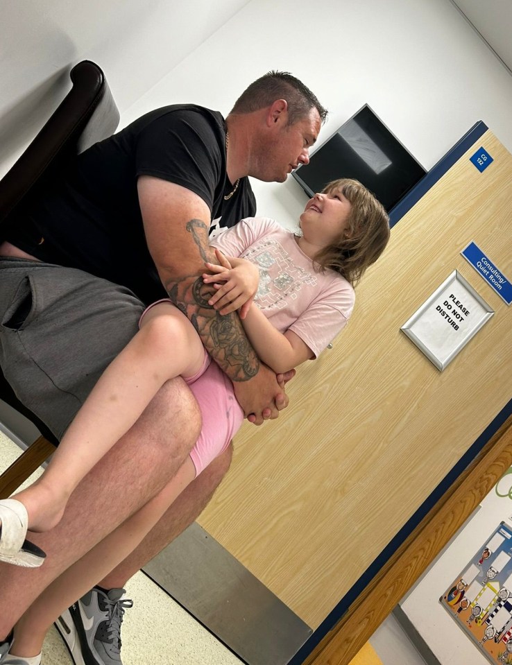 Summer with her father Martin in hospital