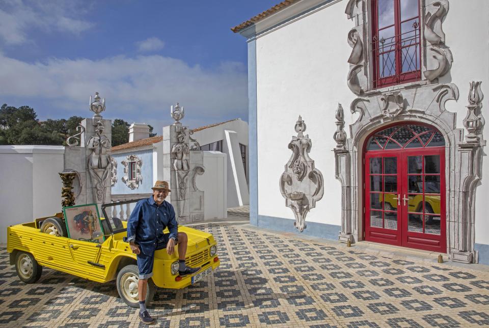 Designer Christian Louboutin at his hotel Vermelho