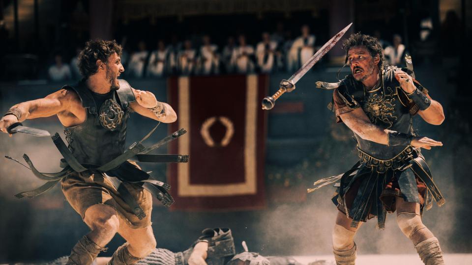 Paul Mescal and Pedro Pascal battle it out in Gladiator 2