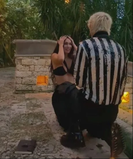 Machine Gun Kelly leaving Megan in shock after he proposed to her