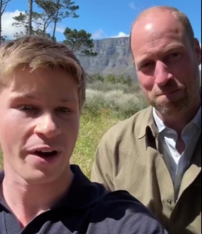 Prince William with Robert Irwin on Signal Hill