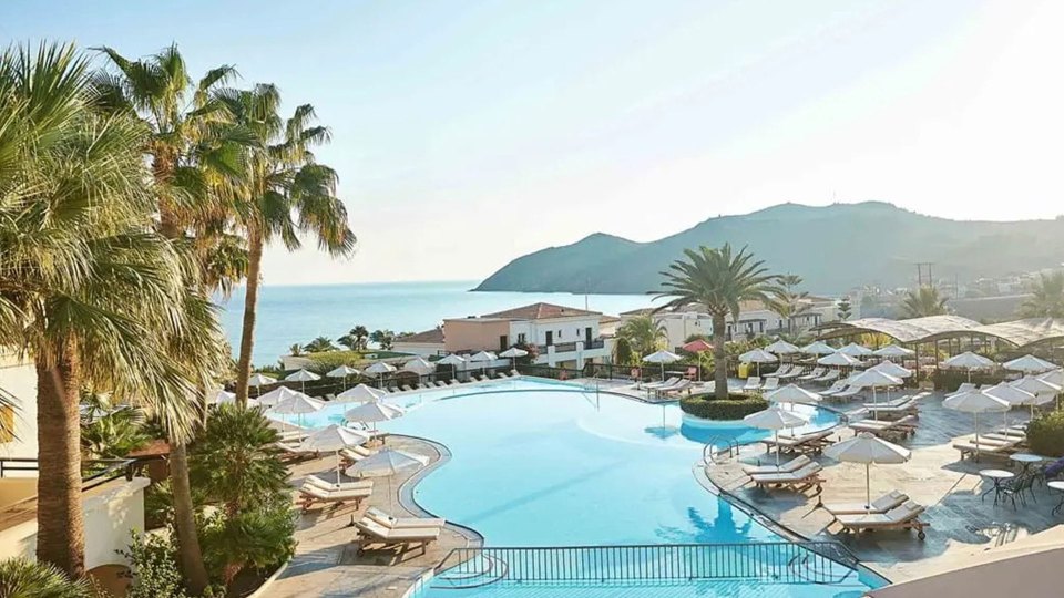 The graceful pool at Grecotel Marine Palace and Aqua Park is a winner